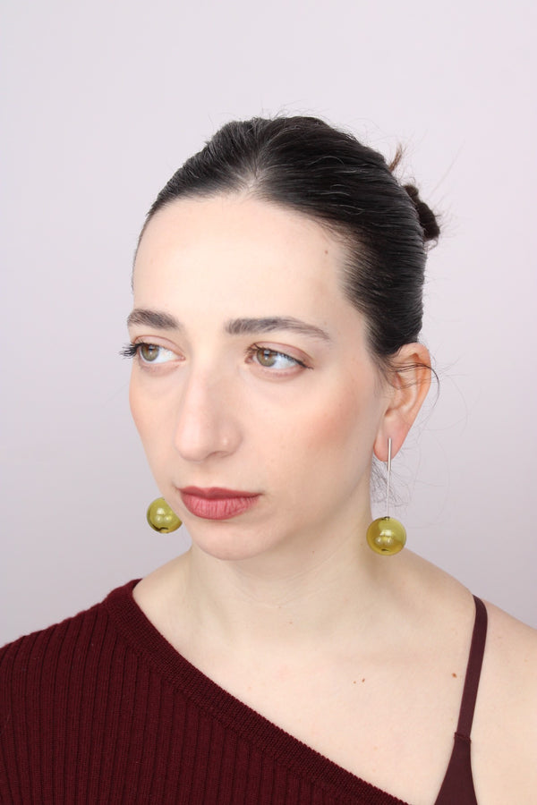 Agapurni NO.4 in Oliva Verde Bright |Earrings|