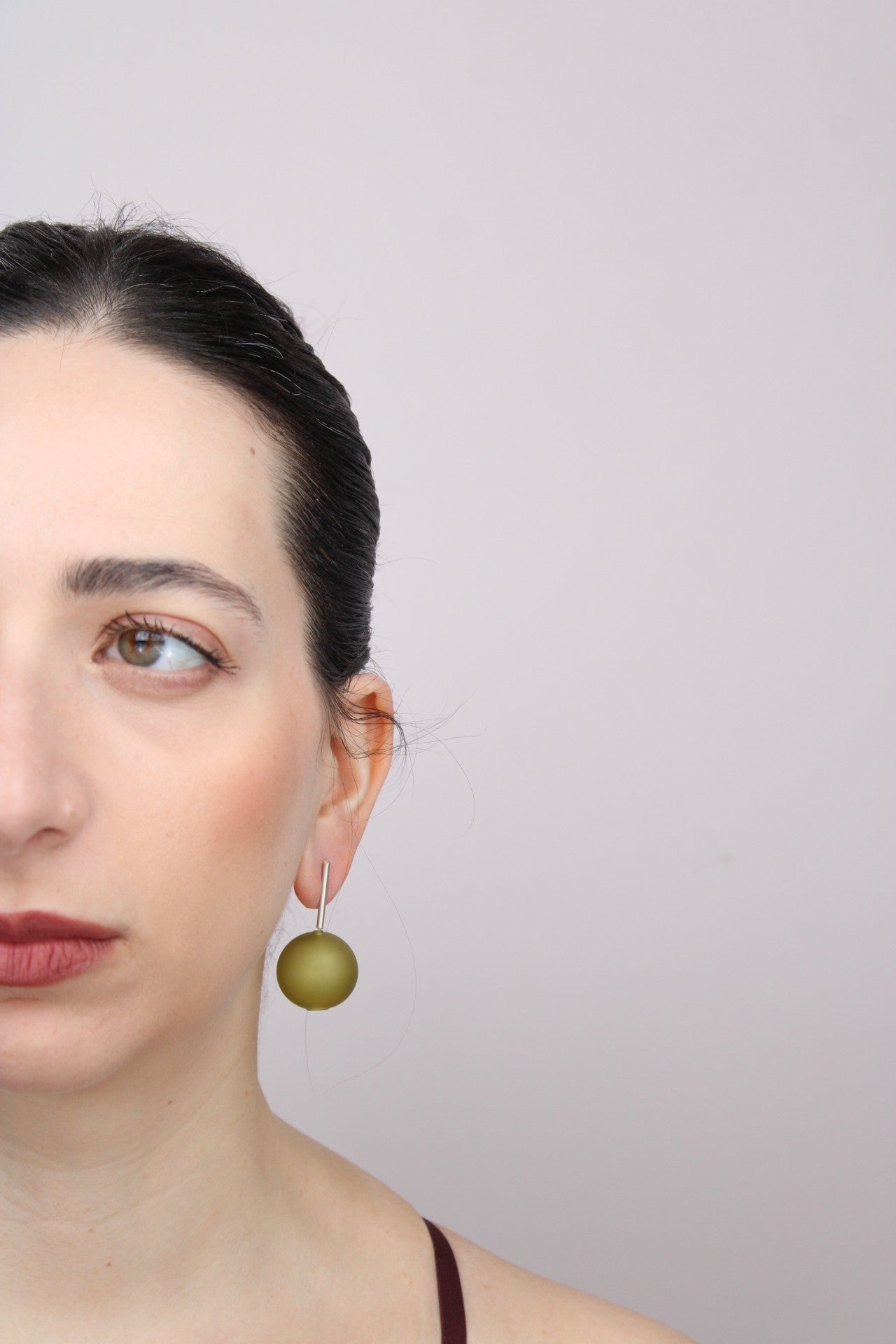 Agapurni NO.7 in Oliva Verde Opaque |Earrings|
