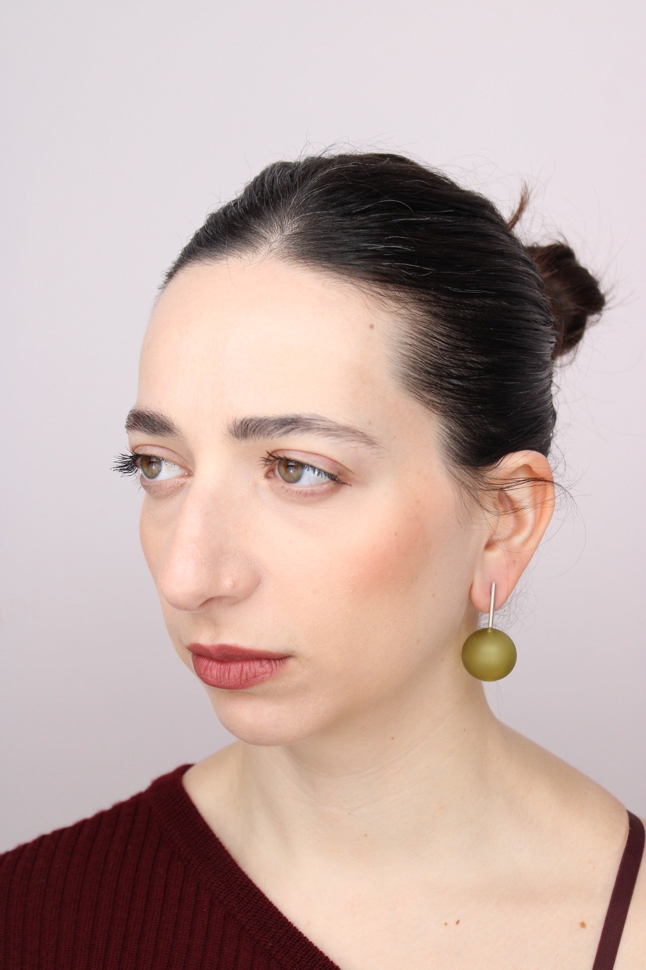 Agapurni NO.7 in Oliva Verde Opaque |Earrings|