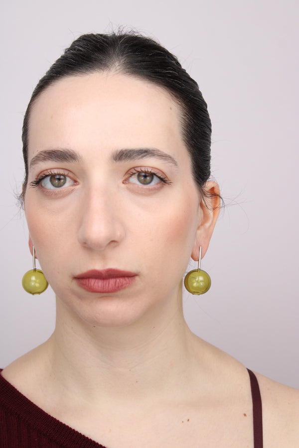 Agapurni NO.7 in Oliva Verde Bright |Earrings|