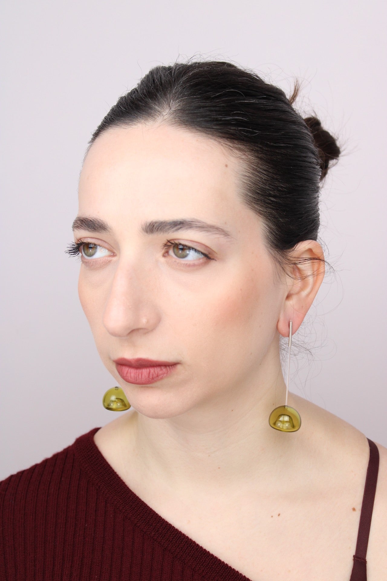 Agapurni NO.3 in Oliva Verde Bright |Earrings|