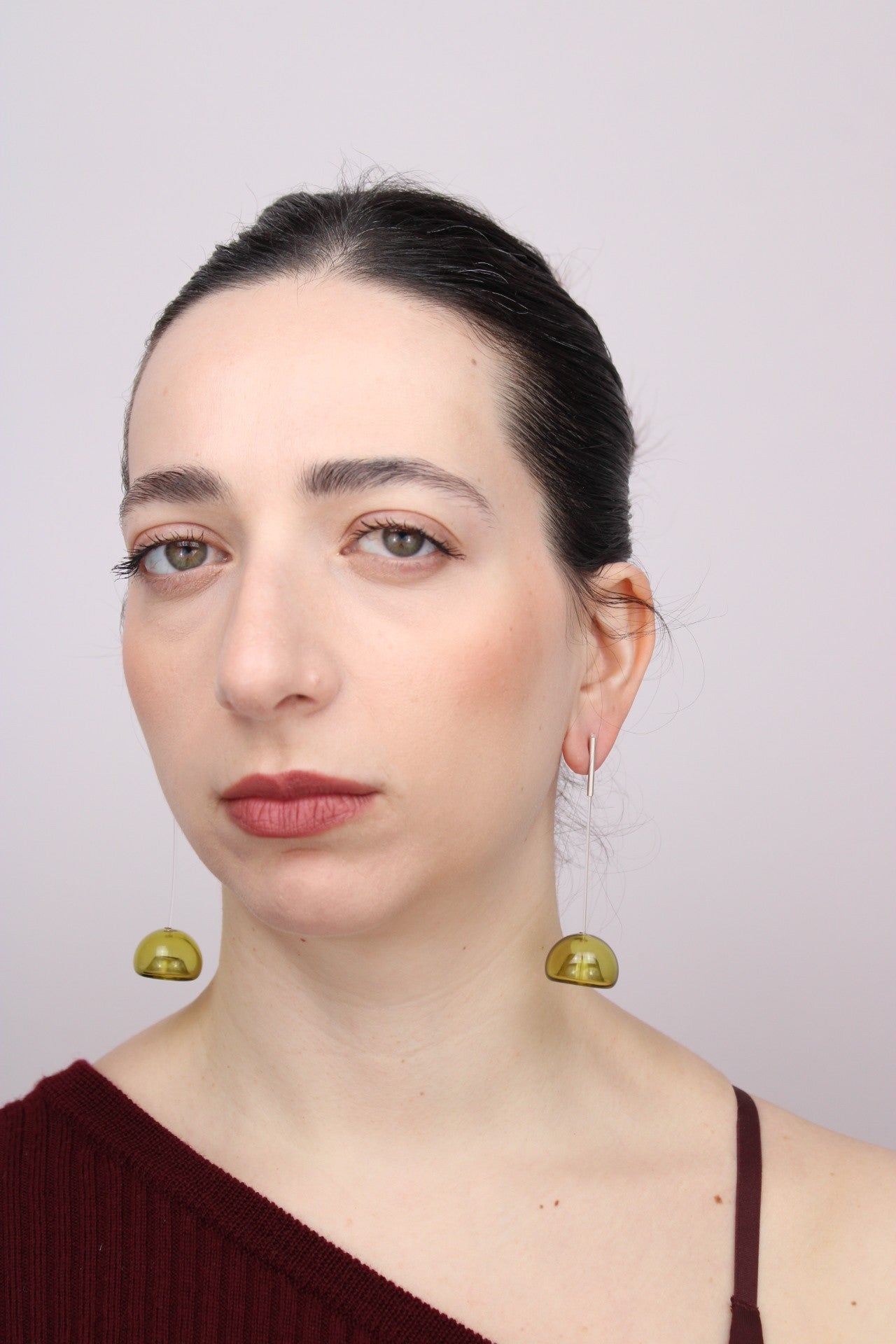 Agapurni NO.3 in Oliva Verde Bright |Earrings|