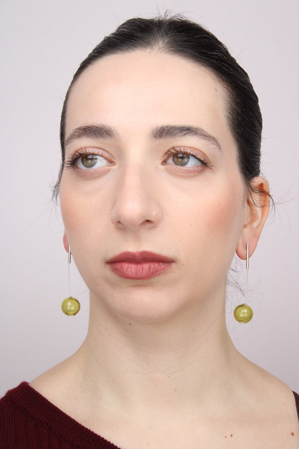 Agapurni NO.11 in Oliva Verde Bright |Earrings|