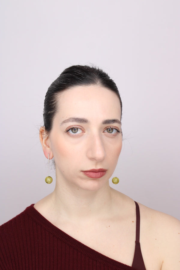 Agapurni NO.11 in Oliva Verde Bright |Earrings|