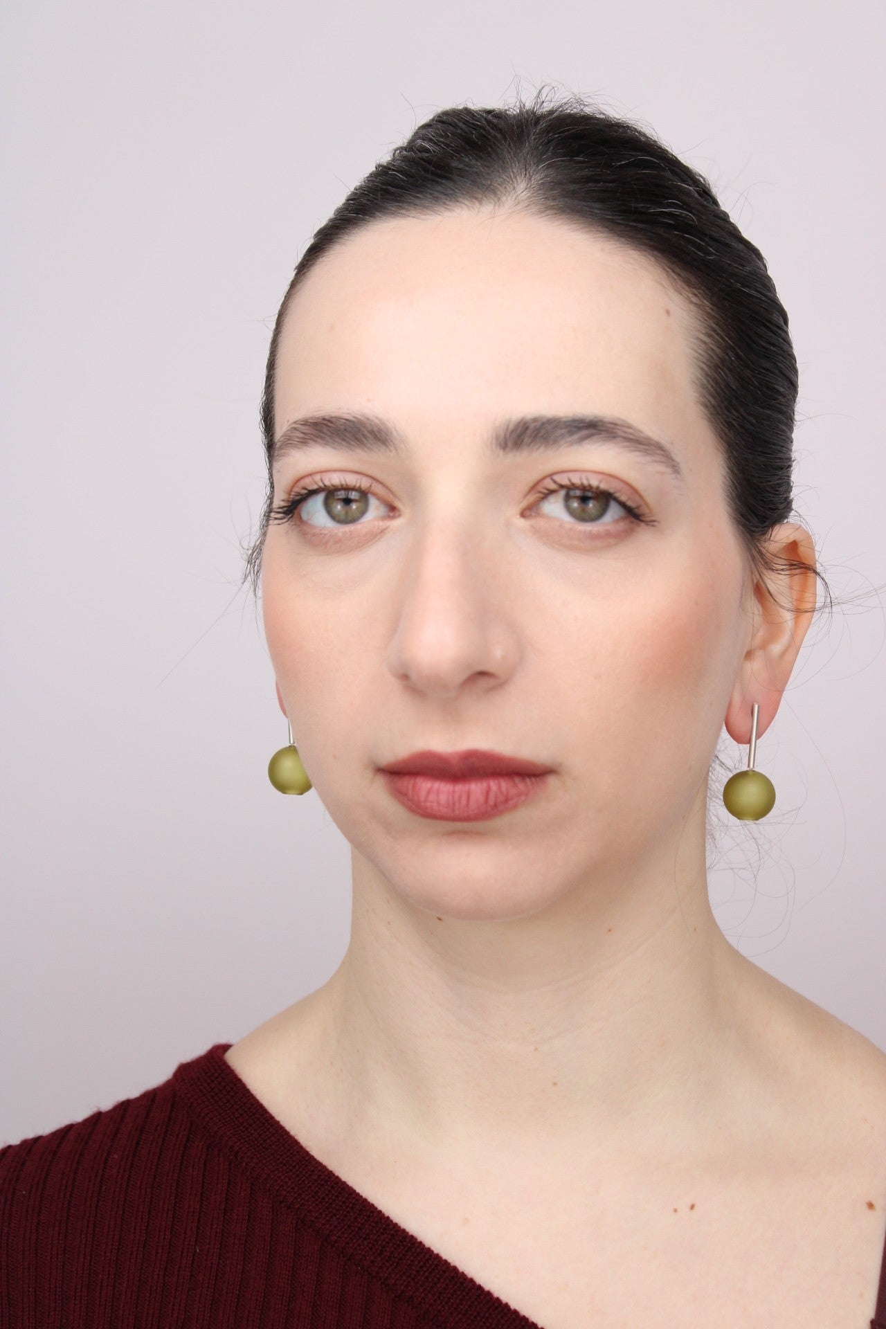 Agapurni NO.10 in Oliva Verde Opaque |Earrings|
