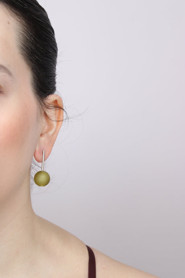Agapurni NO.10 in Oliva Verde Opaque |Earrings|