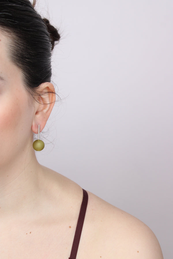 Agapurni NO.10 in Oliva Verde Opaque |Earrings|