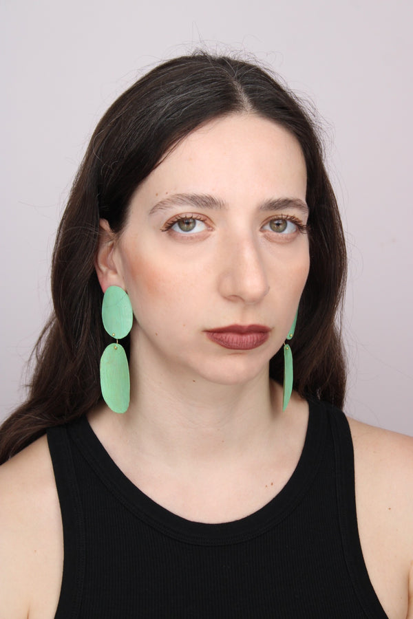 Astratto NO.5 in Latte & Menta |Earrings|