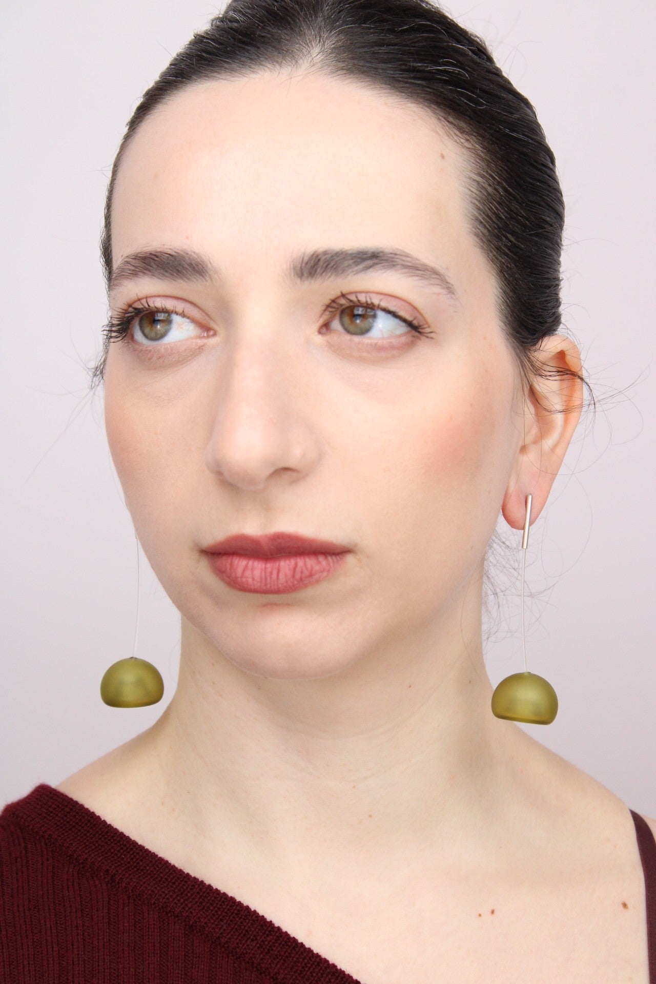Agapurni NO.3 in Oliva Verde Opaque |Earrings|