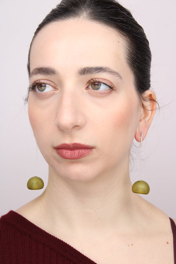 Agapurni NO.3 in Oliva Verde Opaque |Earrings|