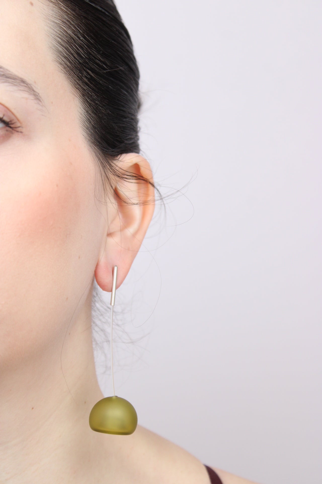 Agapurni NO.3 in Oliva Verde Opaque |Earrings|