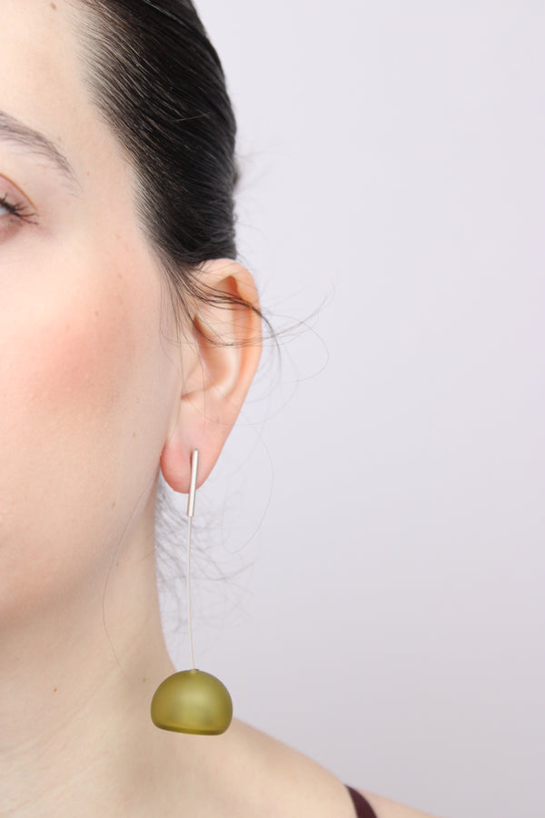 Agapurni NO.3 in Oliva Verde Opaque |Earrings|