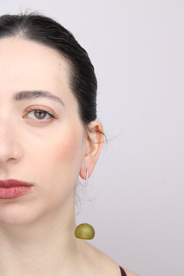 Agapurni NO.3 in Oliva Verde Opaque |Earrings|