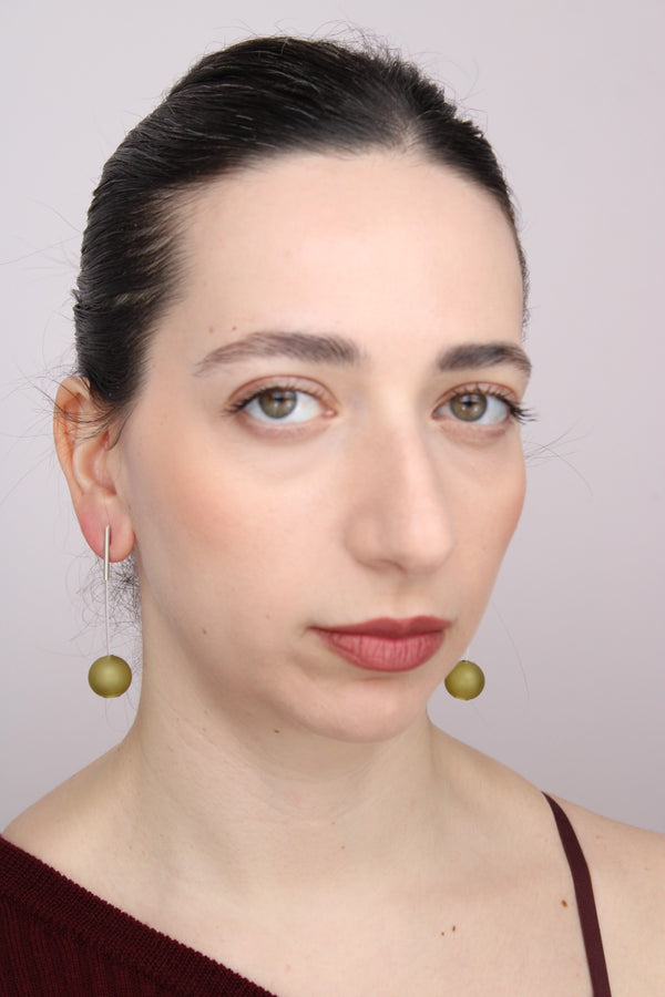 Agapurni NO.11 in Oliva Verde Opaque |Earrings|