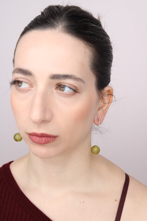 Agapurni NO.11 in Oliva Verde Opaque |Earrings|