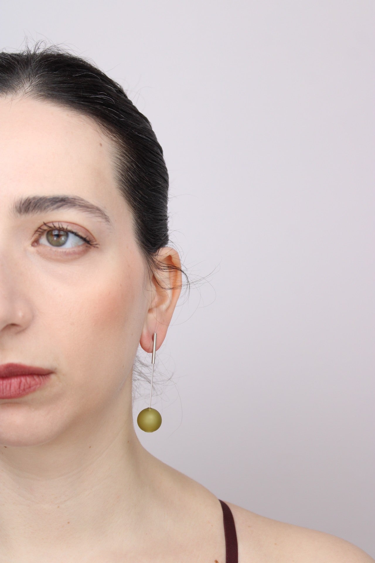 Agapurni NO.11 in Oliva Verde Opaque |Earrings|