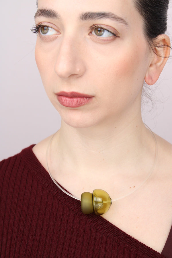 Agapurni NO.6 in Oliva Verde |Necklace|