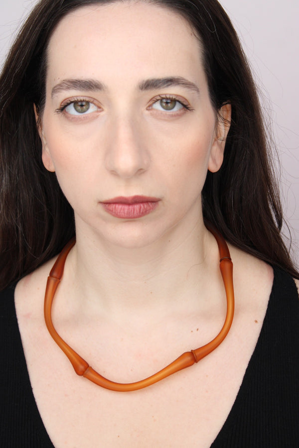 Agapurni NO. 1 in Amber Opaque |Necklace|