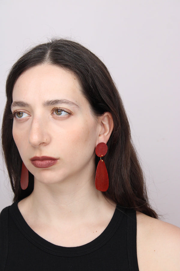 Astratto NO.4 in Aragosta |Earrings|