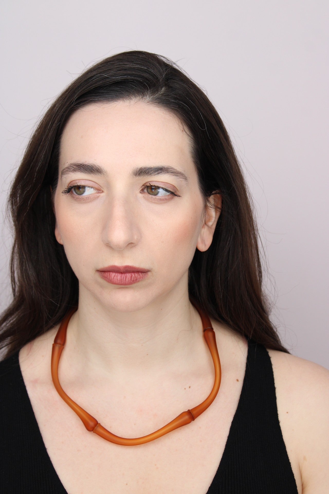 Agapurni NO. 1 in Amber Opaque |Necklace|