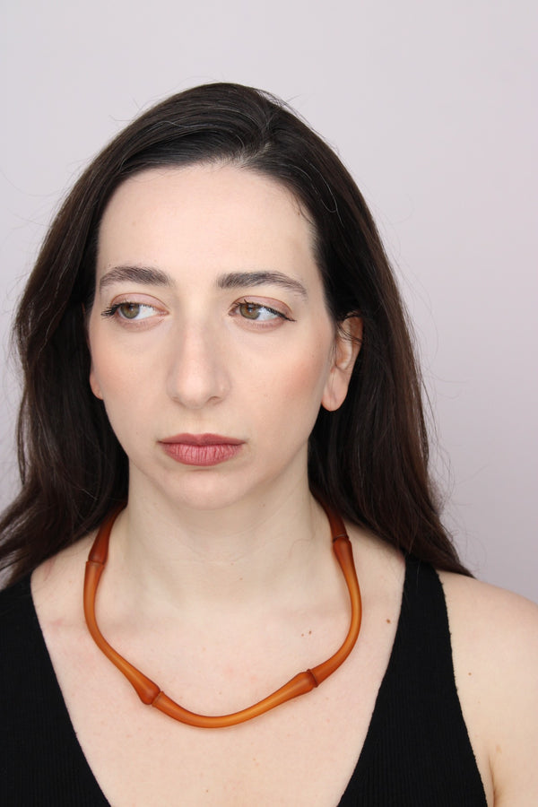Agapurni NO. 1 in Amber Opaque |Necklace|