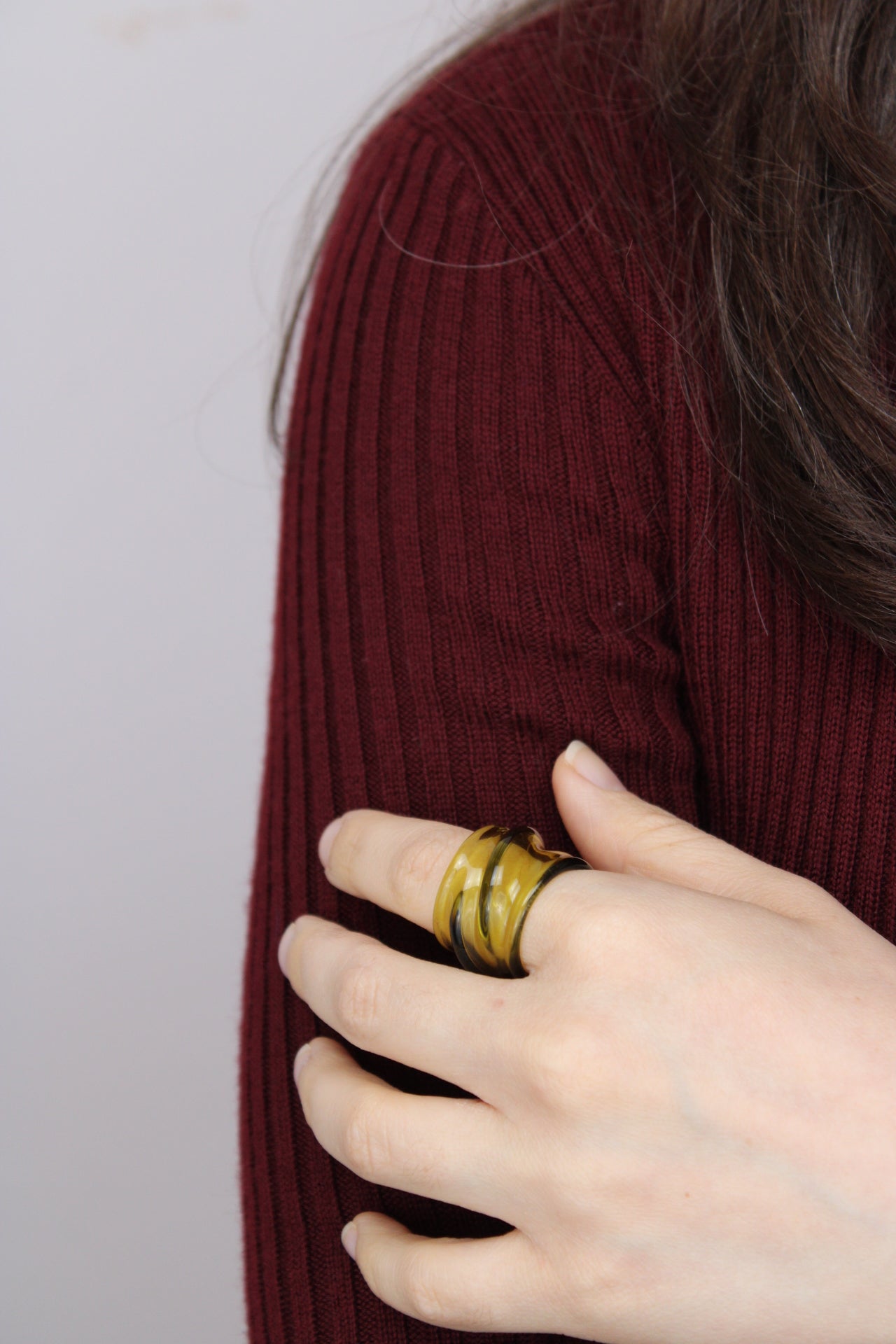 Agapurni NO.1 in Verde Oliva Bright |Ring|