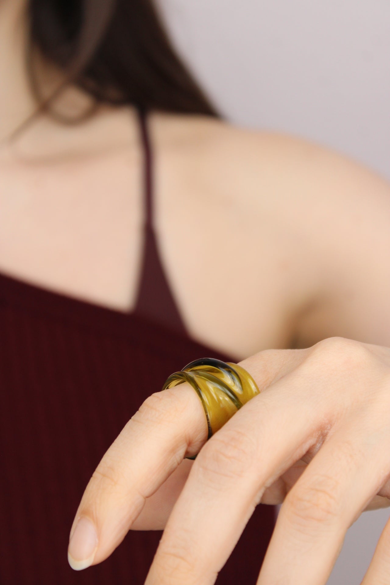 Agapurni NO.1 in Verde Oliva Bright |Ring|