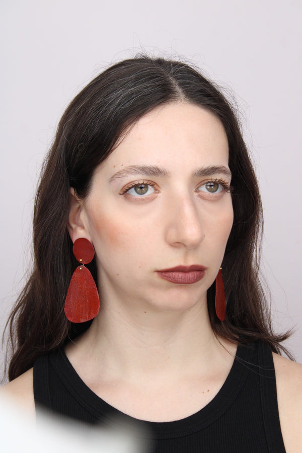 Astratto NO.4 in Aragosta |Earrings|