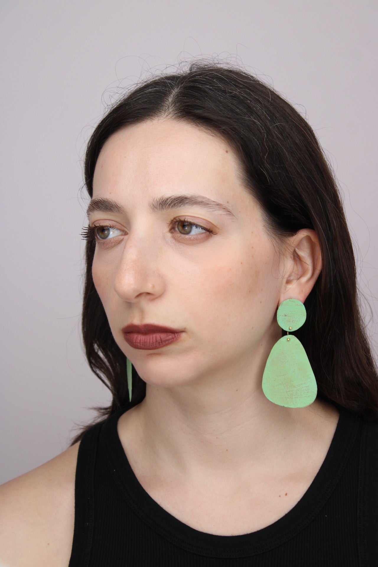 Astratto NO.4 in Latte & Menta |Earrings|