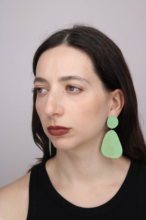 Astratto NO.4 in Latte & Menta |Earrings|