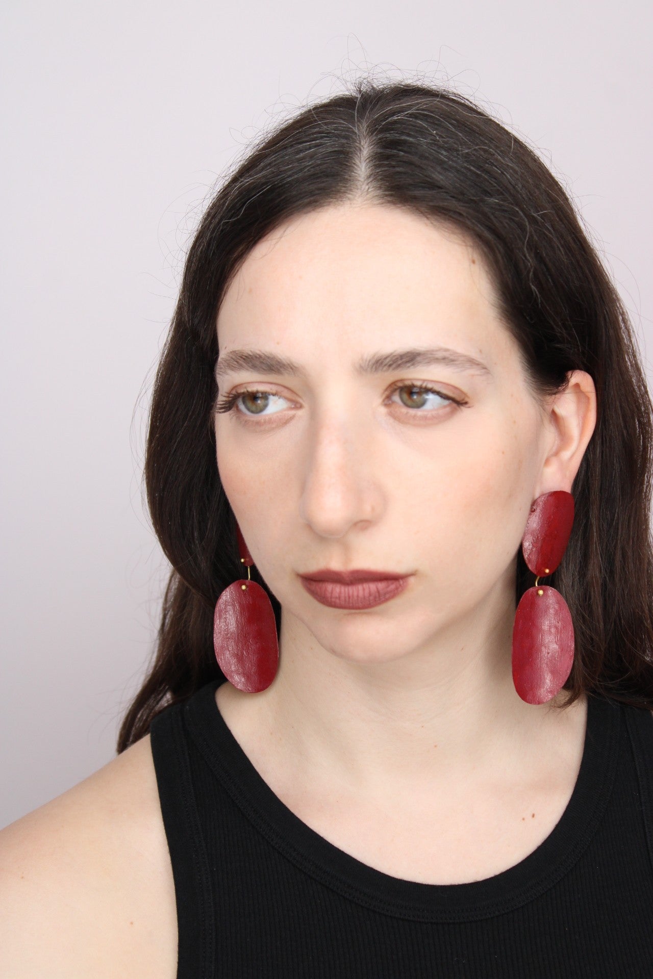 Astratto NO.5 in Negroamaro |Earrings|