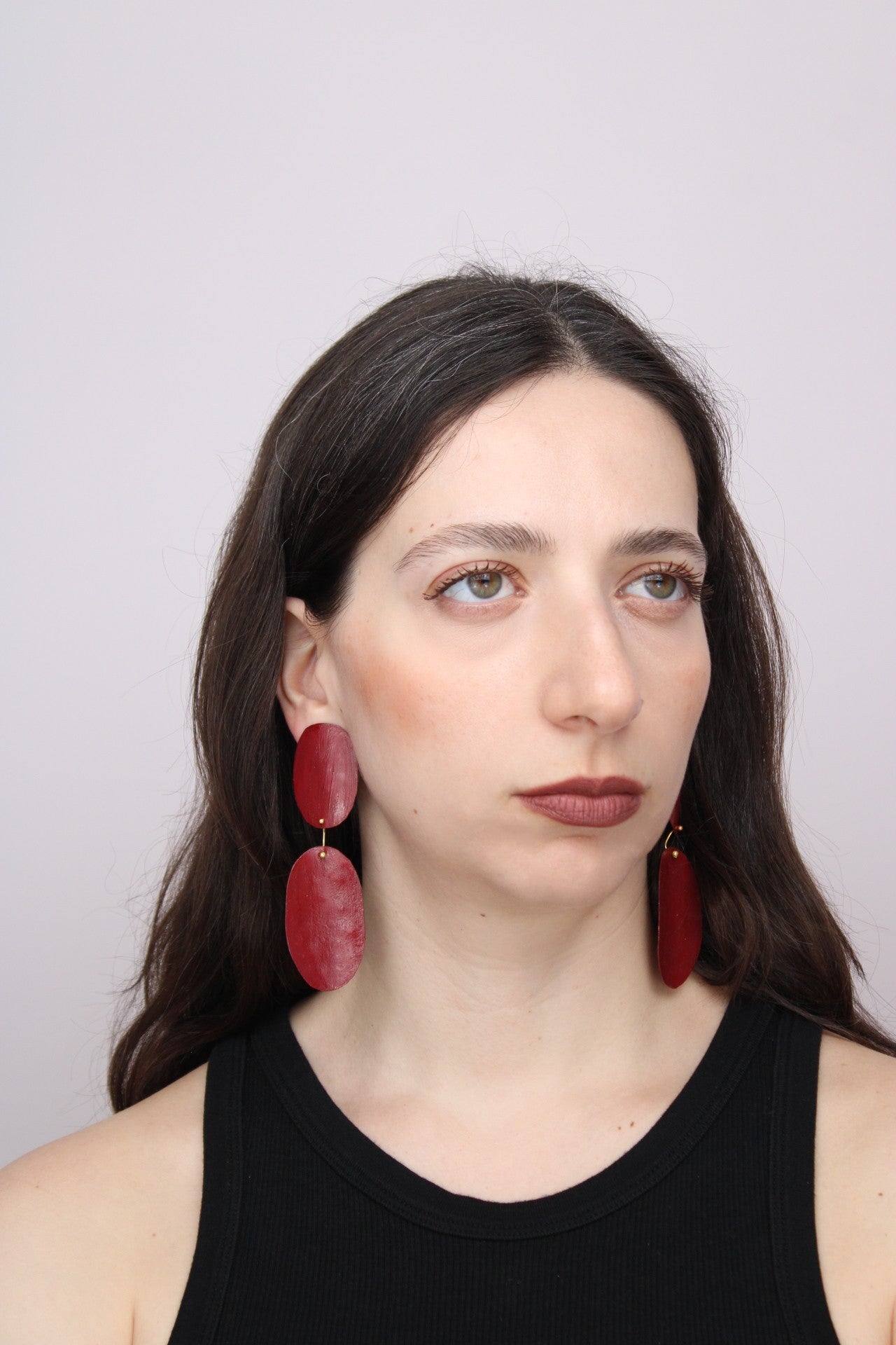 Astratto NO.5 in Negroamaro |Earrings|