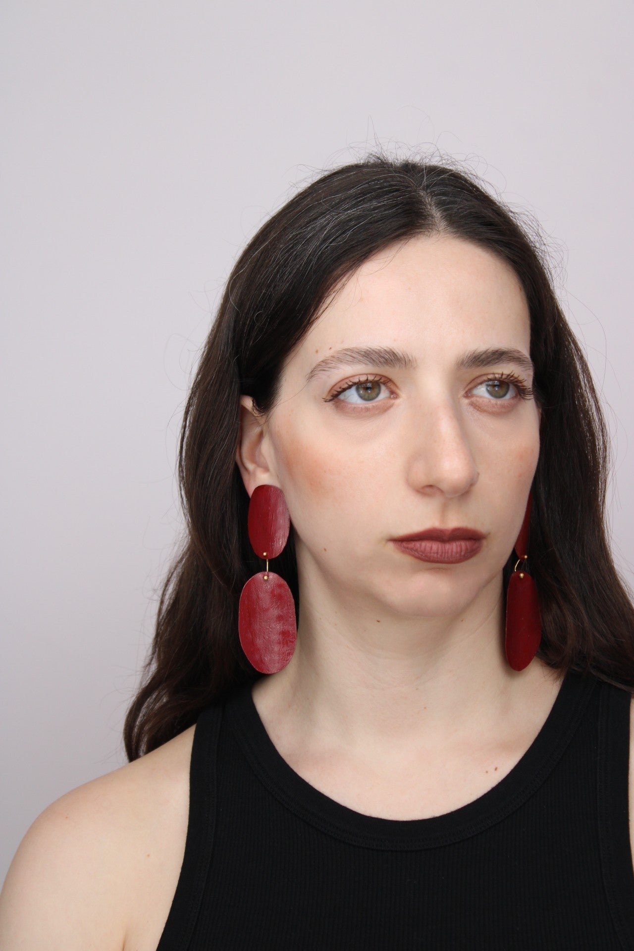 Astratto NO.5 in Negroamaro |Earrings|