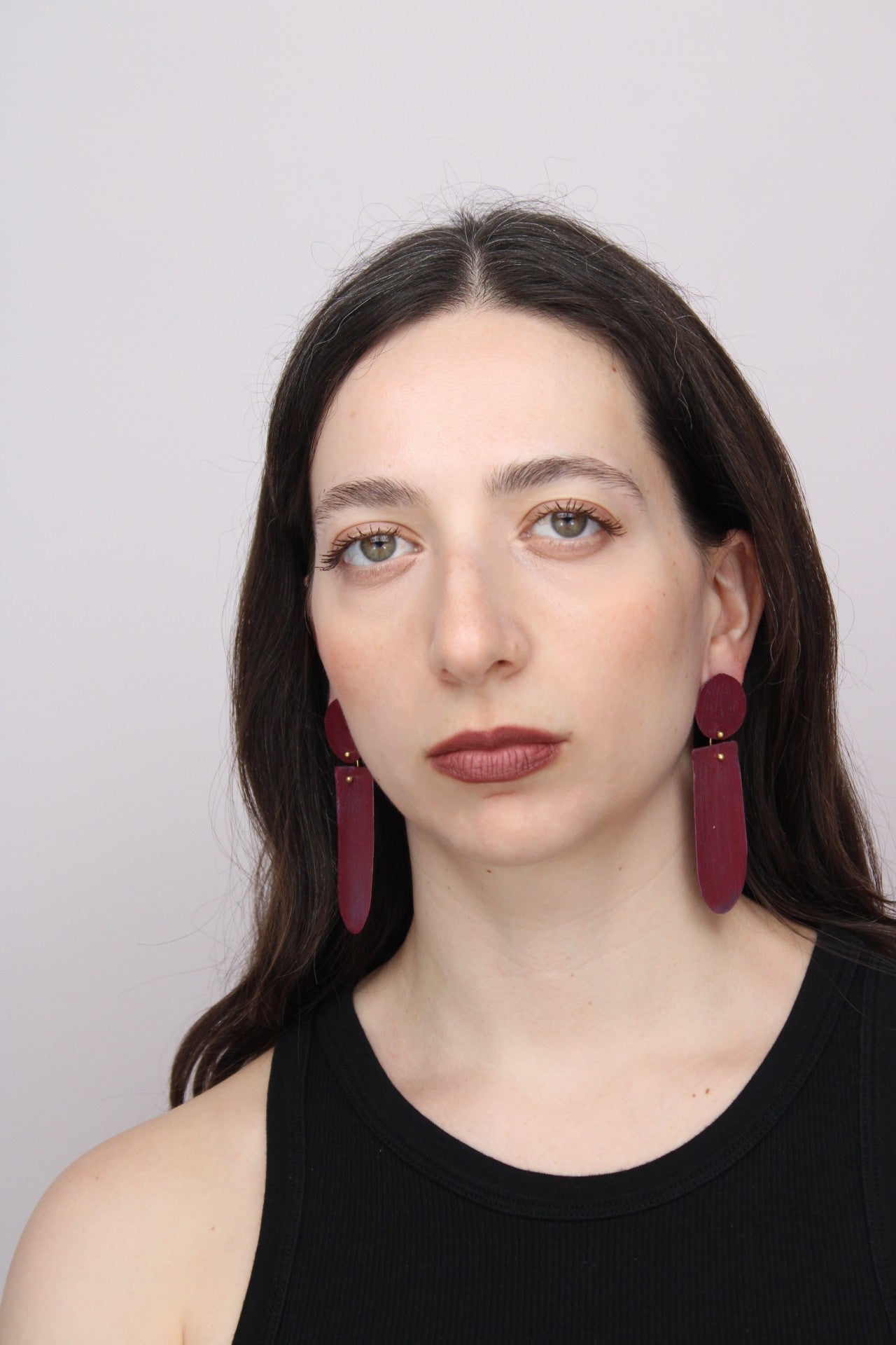 Astratto NO.3 in Alchermes |Earrings|