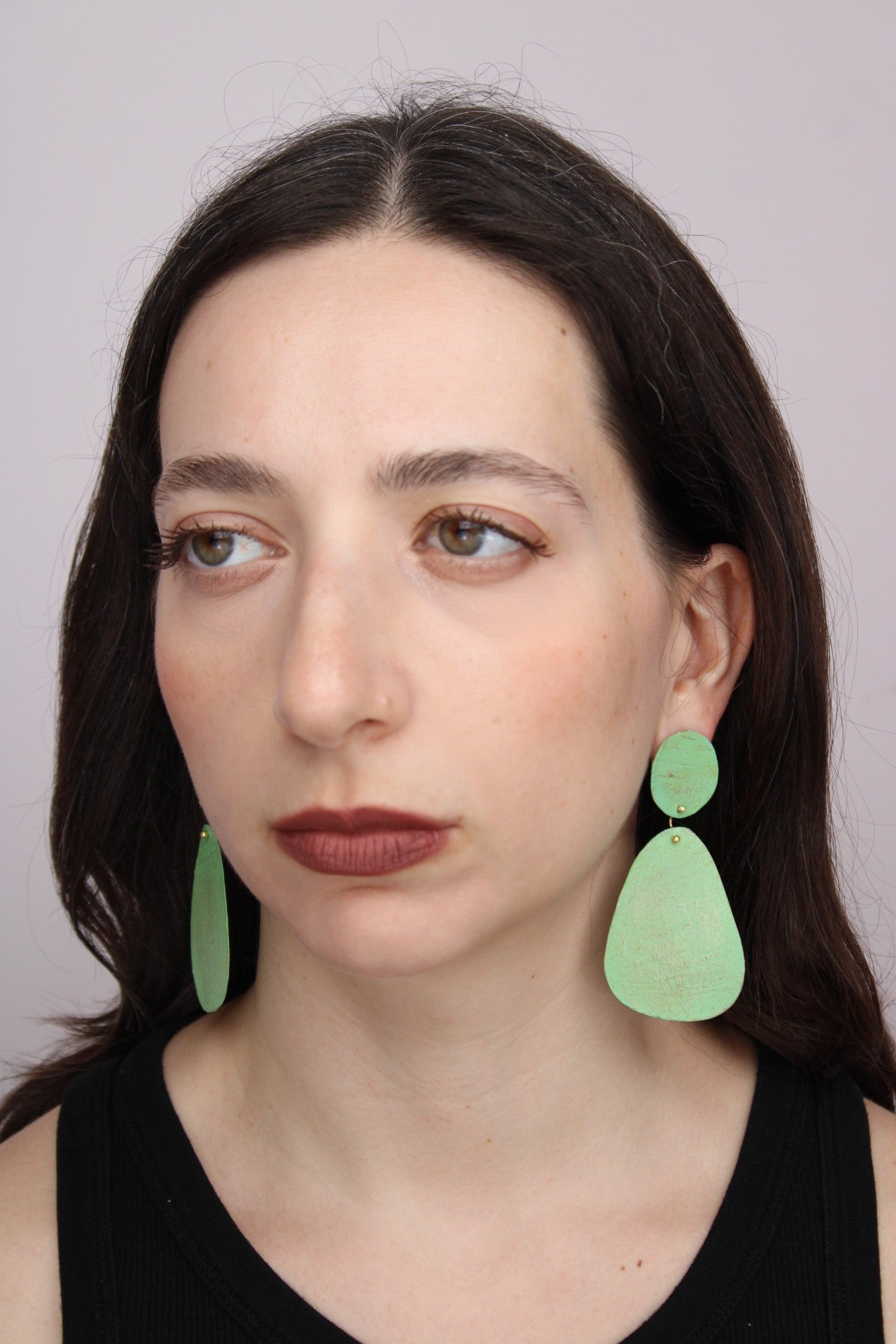 Astratto NO.4 in Latte & Menta |Earrings|