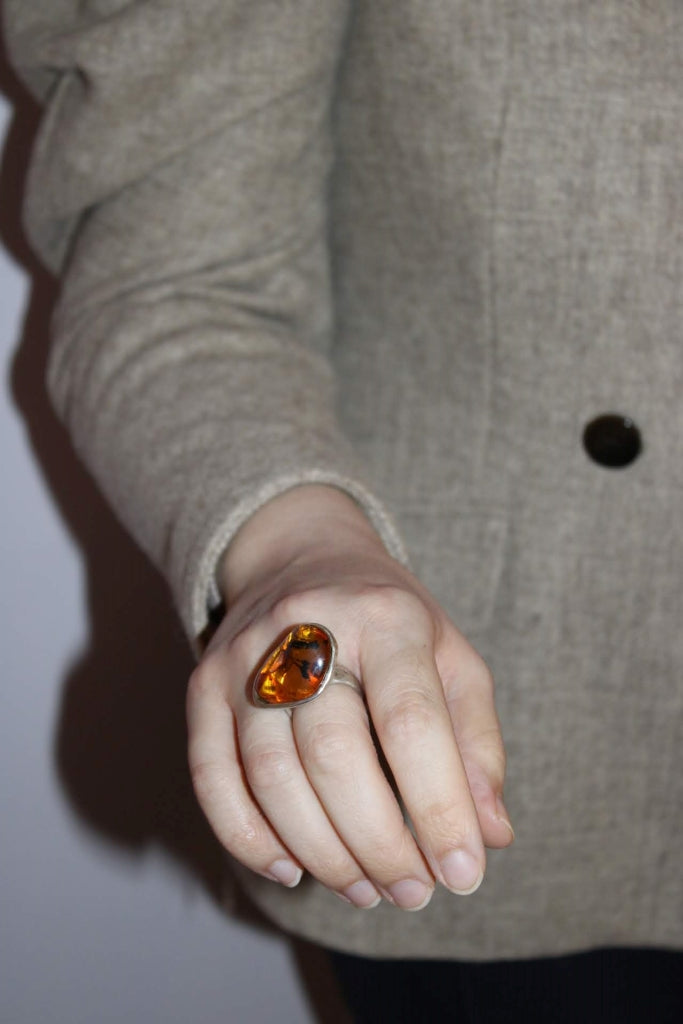 Terra with Amber - Unique Piece |Ring|