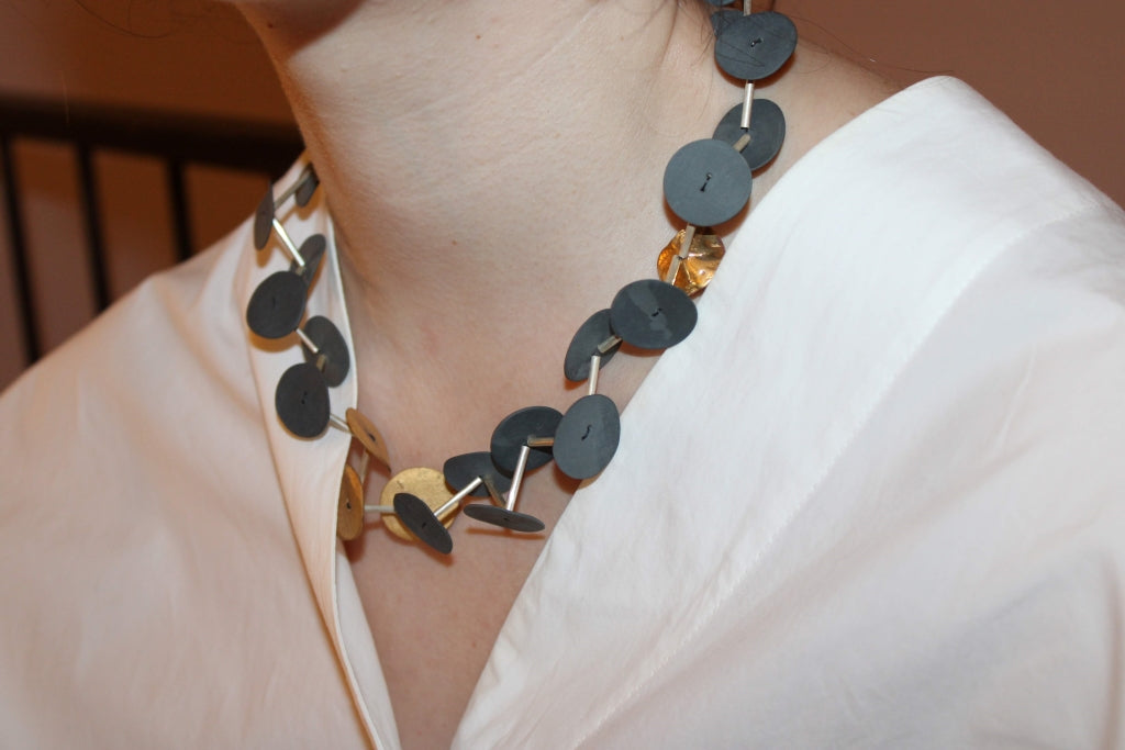 Zig-Zag in Lavagna |Necklace|