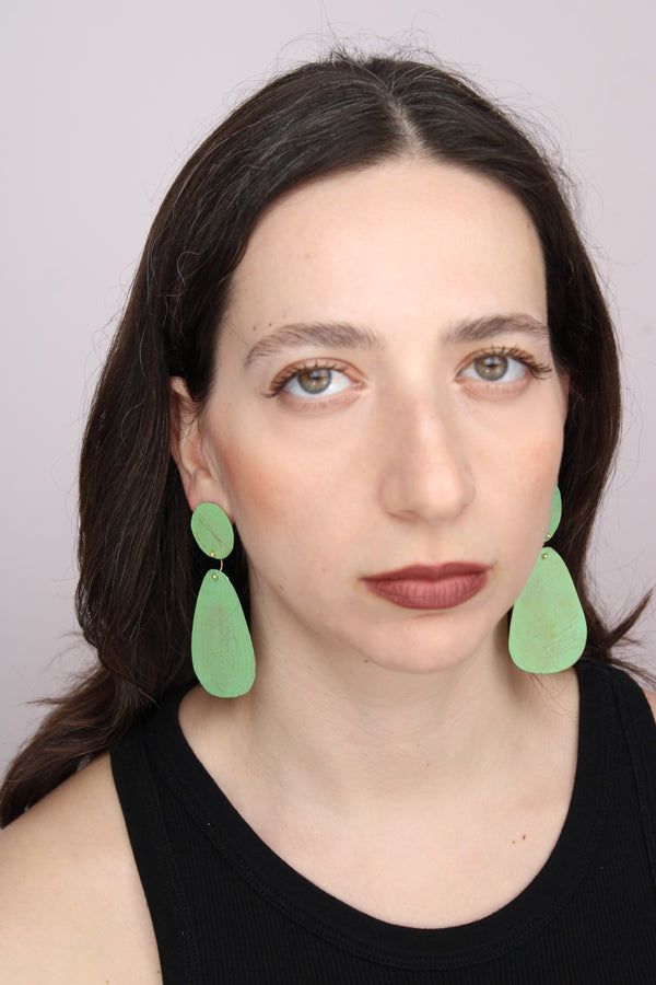 Astratto NO.4 in Latte & Menta |Earrings|
