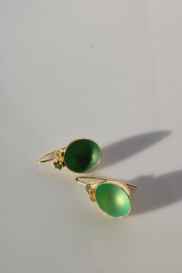 Edelbecherling - One Cup in Emerald Green |Earrings|