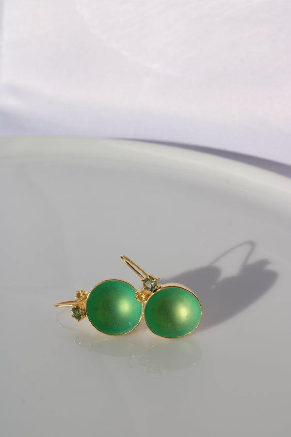 Edelbecherling - One Cup in Emerald Green |Earrings|