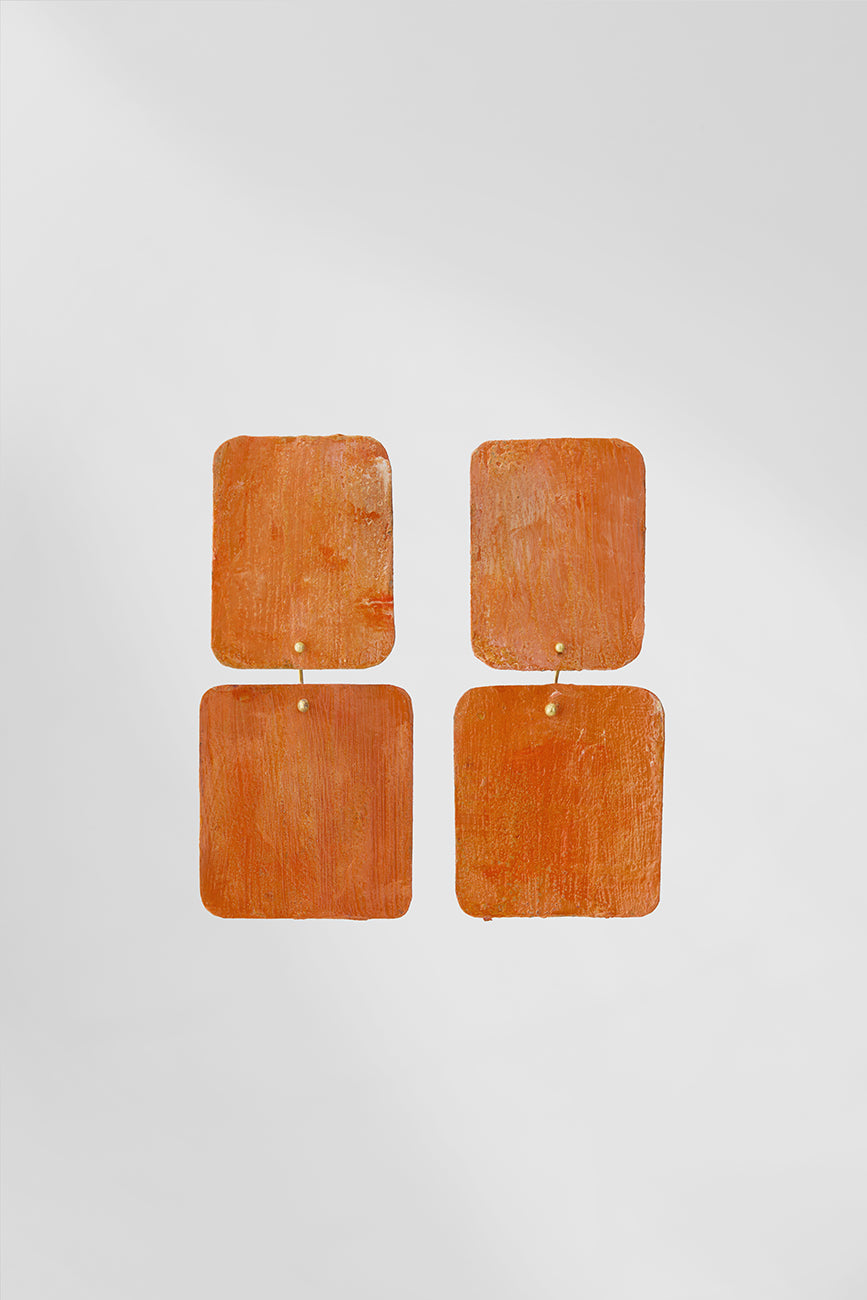 Astratto NO.1 in Tangerine |Earrings|