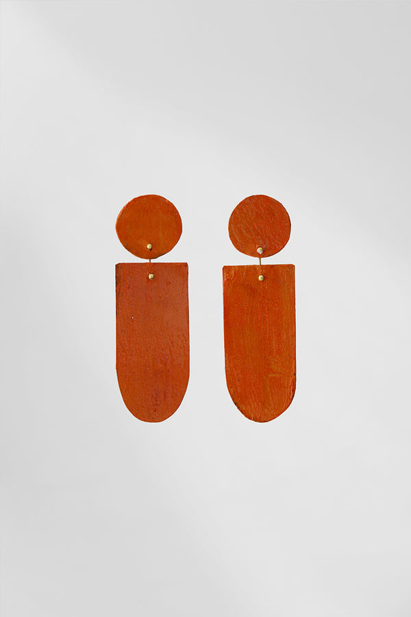 Astratto NO.3 in Corallo |Earrings|