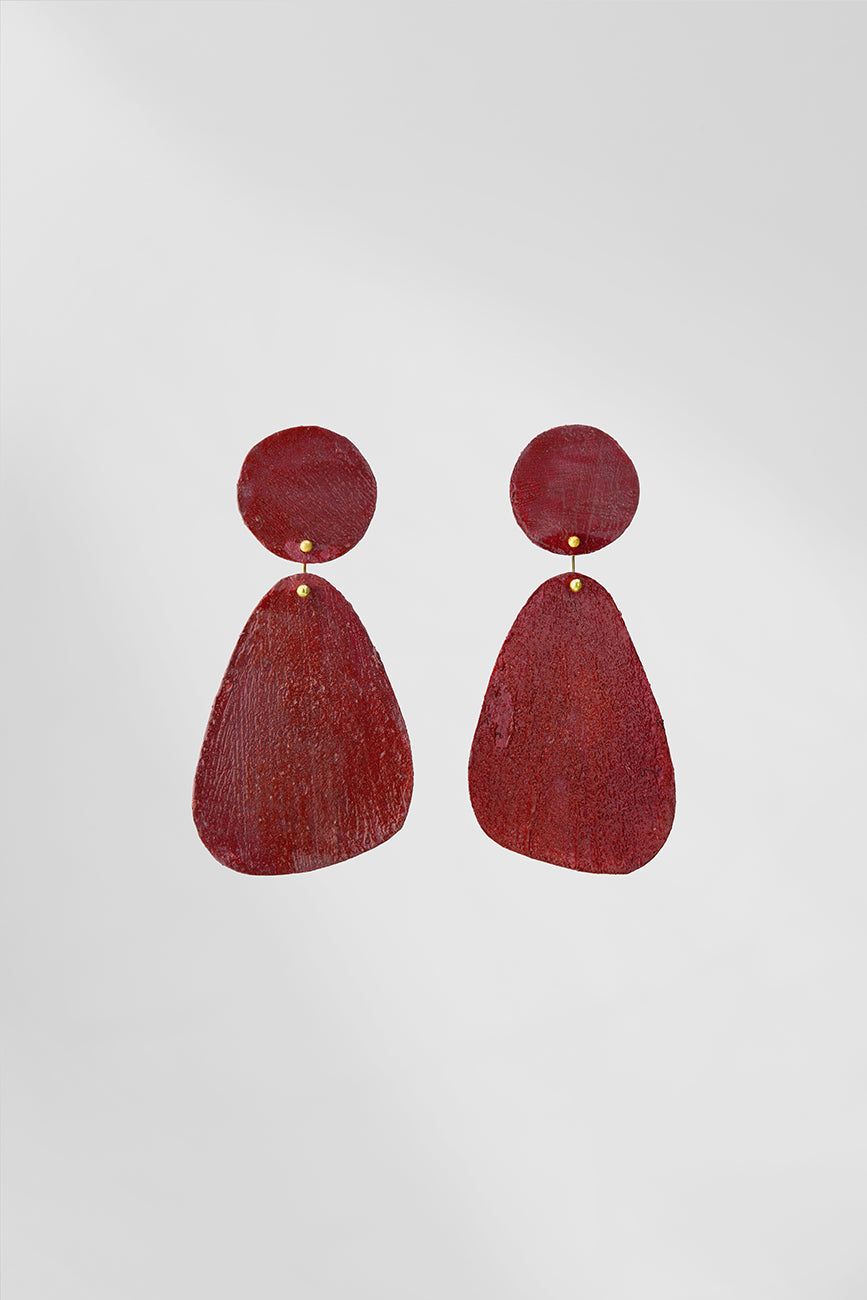Astratto NO.4 in Cinnabar |Earrings|