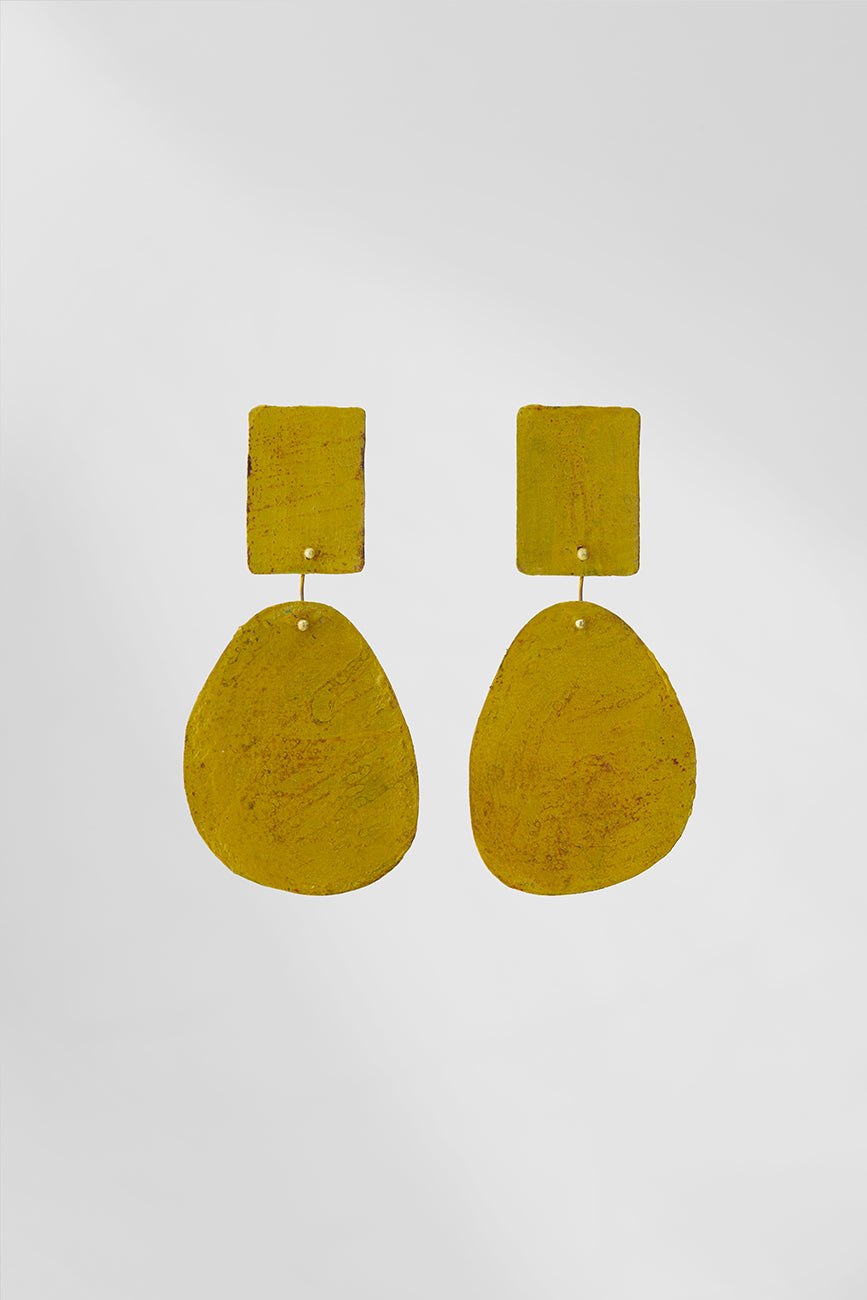 Astratto NO.2 in Senape |Earrings|