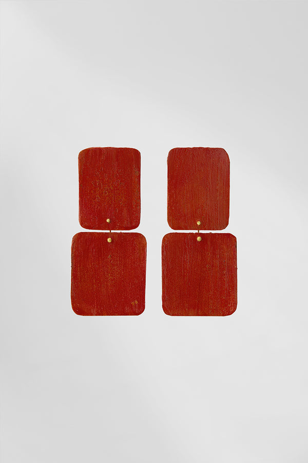 Astratto NO.1 in Aragosta |Earrings|