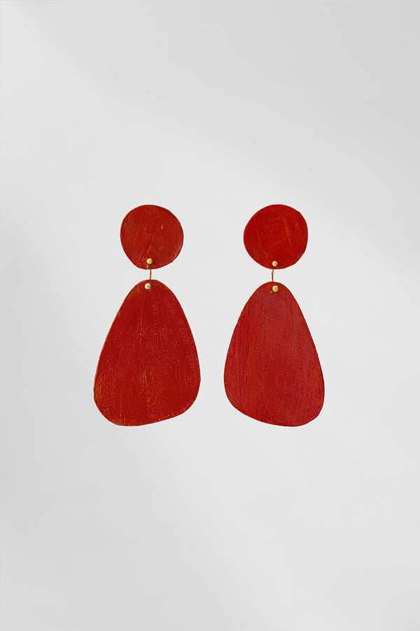 Astratto NO.4 in Aragosta |Earrings|
