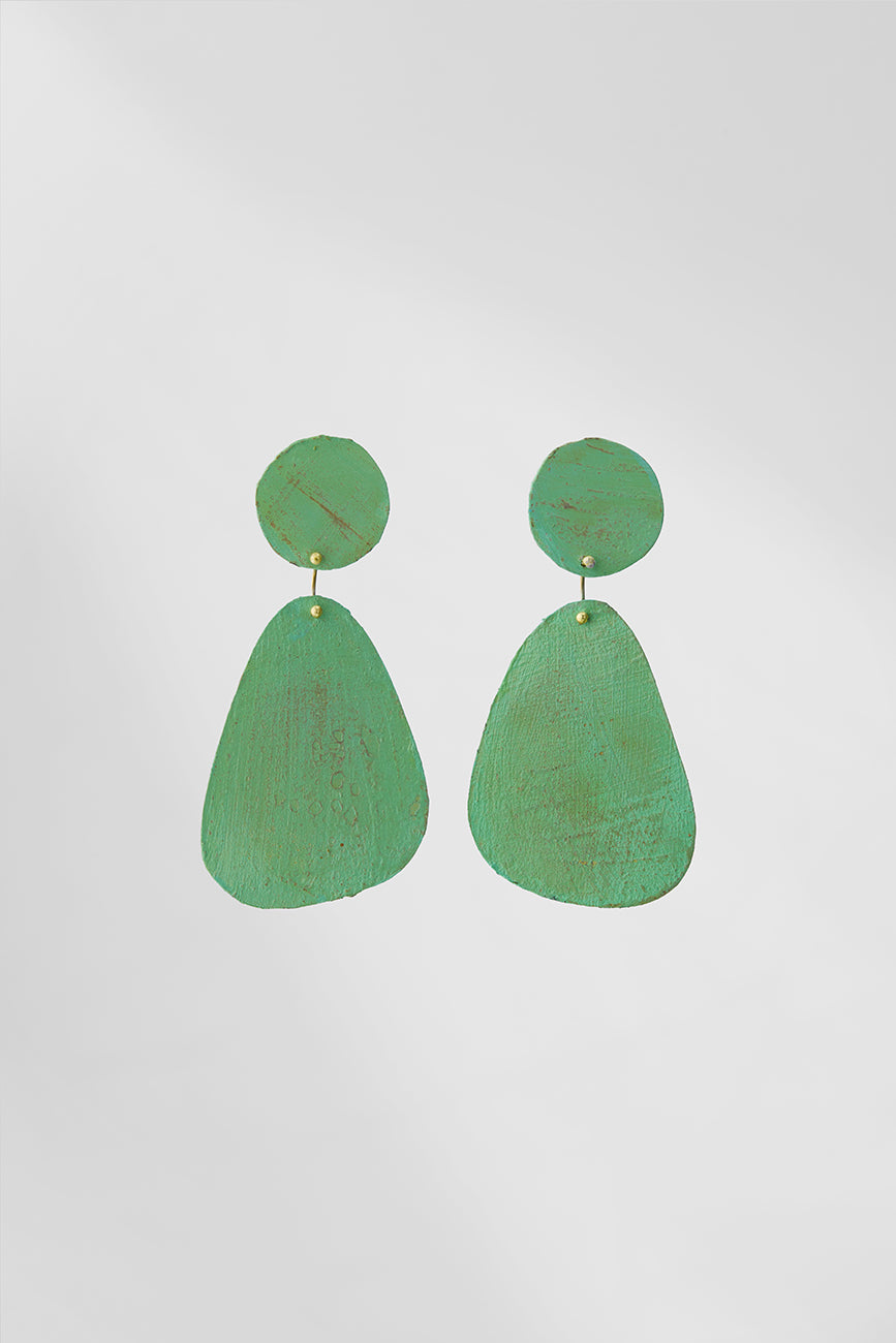 Astratto NO.4 in Latte & Menta |Earrings|