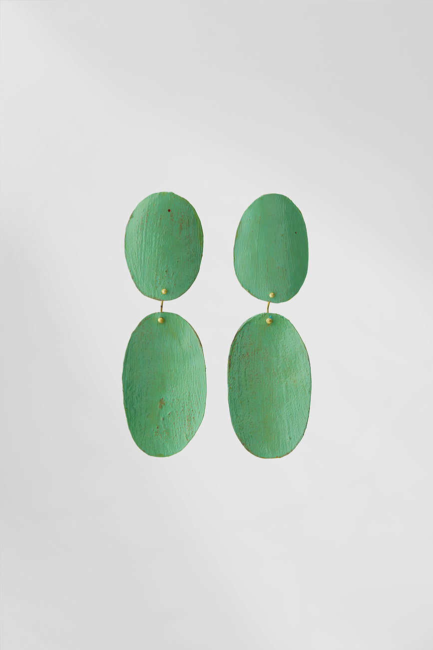 Astratto NO.5 in Latte & Menta |Earrings|