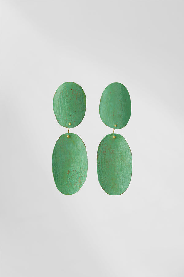 Astratto NO.5 in Latte & Menta |Earrings|