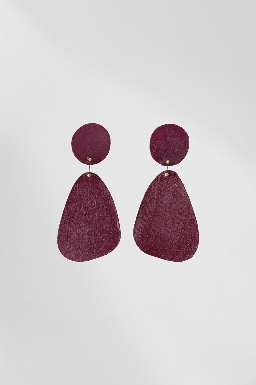 Astratto NO.4 in Alchermes |Earrings|